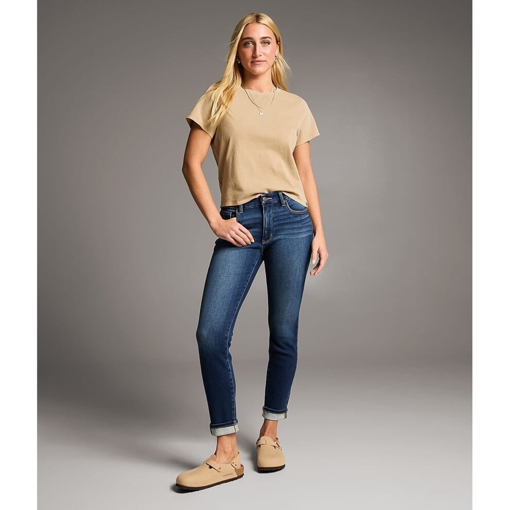 BKE Payton Mid Rise Ankle Skinny Jeans Dark Wash Universal Fit Size 29